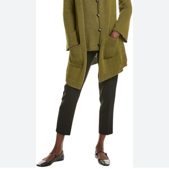 Lafayette 148 New York COTTON-SILK LONG CARDIGAN Navy size XS LIKE NEW - Picture 7 of 8